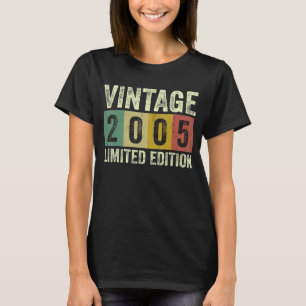 T-shirt Vintage 2005 17 Ans 17ème Anniversaire