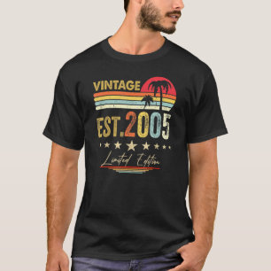 T-shirt Vintage 2005 17 Ans Garçons Et Filles 17ème Bir