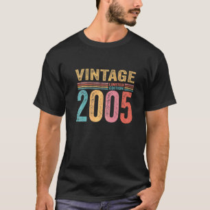 T-shirt Vintage 2005 17 ans Old Birthday