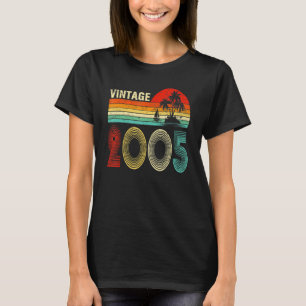 T-shirt Vintage 2005 18 ans pour garçons filles 18e Bir