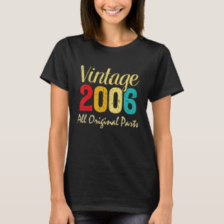 T-shirt Vintage 2006 16 Ans Hommes Et Femmes 16ème Bir