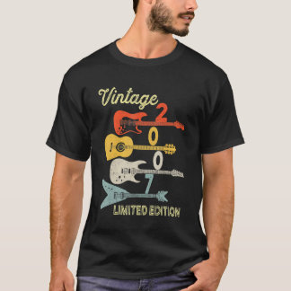 T-shirt Vintage 2007 Anniversaire Guitare 15e Anniversaire