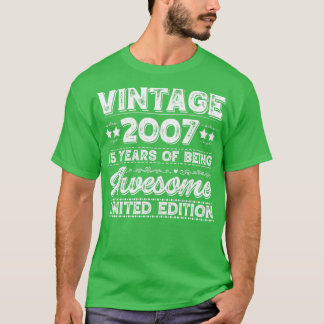 T-shirt Vintage 2007 Limited Edition 15e anniversaire