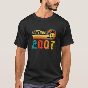 T-shirt Vintage 2007 T Pour Hommes Femmes 14E Cadeau Anniv