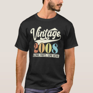 T-shirt Vintage 2008 Pièces Originales Quelques Usures Rét