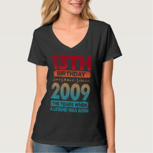 T-shirt Vintage 2009 2009 13 Ans 13ème Anniversaire 1