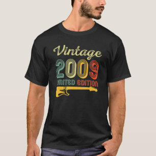 T-shirt Vintage 2009 Anniversaire Guitare 13e Anniversaire