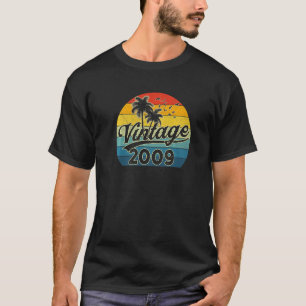 T-shirt Vintage 2009 Fabriqué en 2009 14e anniversaire 14