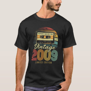 T-shirt Vintage 2009 Retro Cassette 2009 13E Anniversaire