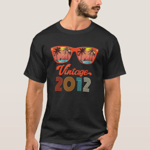 T-shirt Vintage 2012 Lunettes de soleil rétro Palm Tree Be