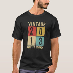 T-shirt Vintage 2013 Fabriqué En 2013 10ème Anniversaire 1