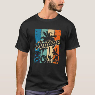 T-shirt Vintage 2014 Anniversaire Rétro 8 Anniversaire
