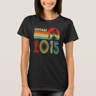 T-shirt Vintage 2015 8 ans pour garçons filles 8e naissanc