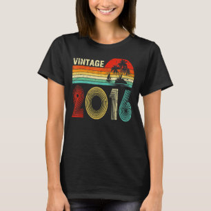 T-shirt Vintage 2016 7 Ans pour garçons filles 7ème Birt