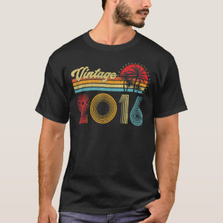T-shirt Vintage 2016 Fabriqué En 2016 7ème Anniversaire 7 