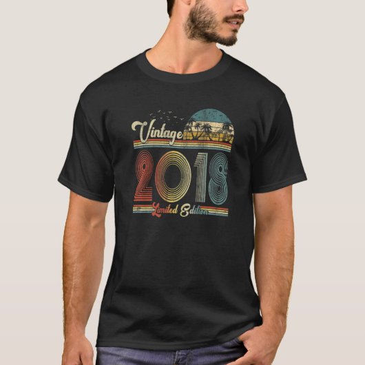 T-shirt Vintage 2018 5ème anniversaire 5 ans (Devant)