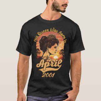 T-shirt Vintage 22e anniversaire Cette reine est née en av