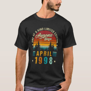T-shirt Vintage 24ème anniversaire Awesome depuis Avril 19