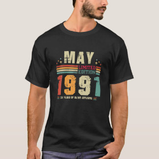 T-shirt Vintage 31 Ans Rétro Anniversaire Magnifique Depui