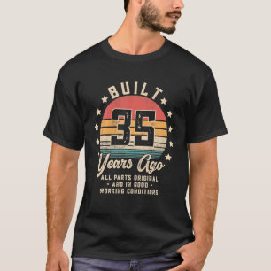 T-shirt Vintage 35e anniversaire Décorations construites 3