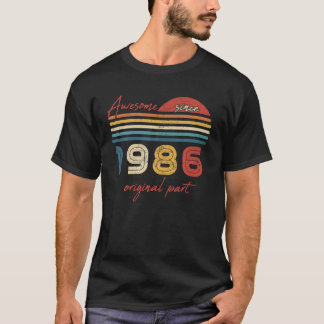 T-shirt Vintage 36 Cadeaux Anniversaires Génial Depuis 198