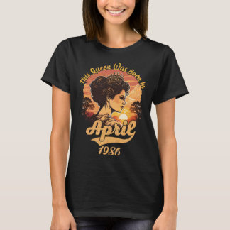 T-shirt Vintage 37e anniversaire Cette reine est née en av