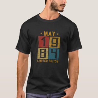 T-shirt Vintage 38E Anniversaire Mai 1984 Né En 1984 38 An