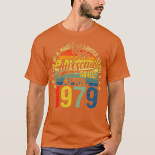T-shirt Vintage 43 Ans Avril 1979 Décorations 43ème B