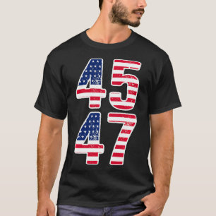 T-shirt Vintage 45 47 Carrés Trump 2024 Cadeaux d'élection