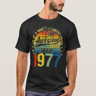 T-shirt Vintage 45 Ans Mai 1977 Décorations 45e Bir