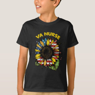 T-shirt Vintage 4 juillet Va Nurse Patriotique Réel Amériq