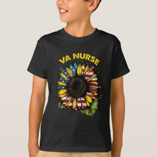 T-shirt Vintage 4 juillet Va Nurse Patriotique Réel Amériq