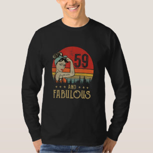 T-shirt Vintage 59 Ans Anniversaire Et Fabuleux 59ème Bi