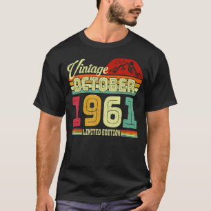 T-shirt Vintage 61e anniversaire stupéfiant depuis octobre