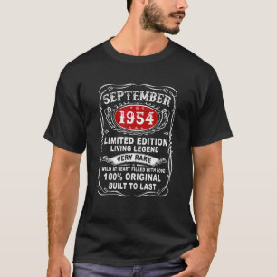 T-shirt Vintage 67 Ans Septembre 1954 67E Anniversaire
