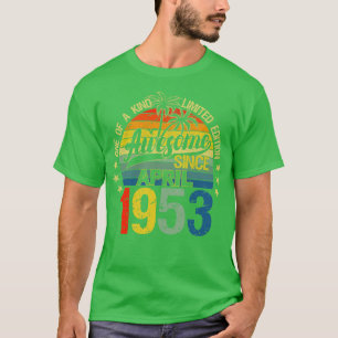 T-shirt Vintage 69 Ans Avril 1953 Décorations 69ème B