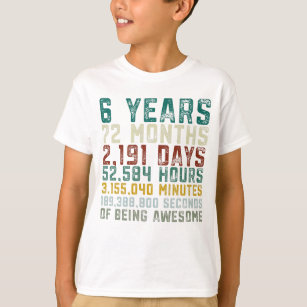 T-shirt Vintage 6 ans 6e anniversaire garçon