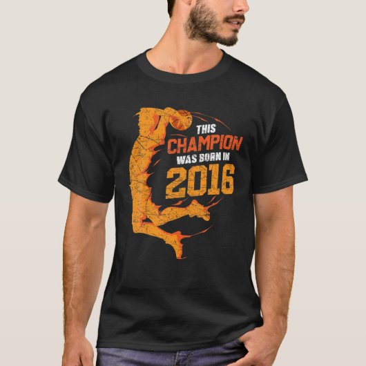T-shirt Vintage 6E Anniversaire Basketball 2016 Distressed (Devant)