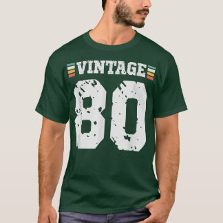 T-shirt Vintage 80 ans Joyeux 80e anniversaire Sports amus