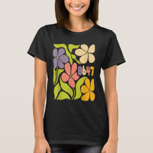 T-shirt Vintage 86 47 Président Fleur anti-Trump