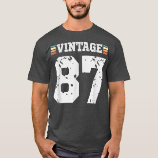 T-shirt Vintage 87 ans Joyeux 87e anniversaire Sports amus