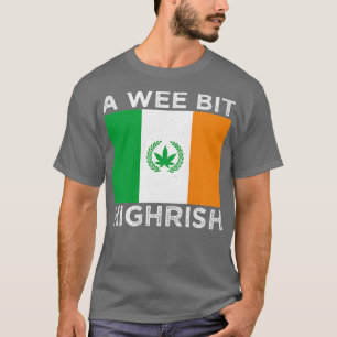 T-shirt Vintage A Wee Bit Highrish Irlande Drapeau St Patr