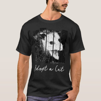 T-shirt Vintage Adopter Un Chat Opossum