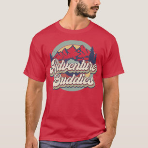 T-shirt Vintage Adventure Buddies Hiker Camping Correspond