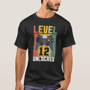 T-shirt Vintage âge 12 ans Joueur déverrouillé Vide jeu