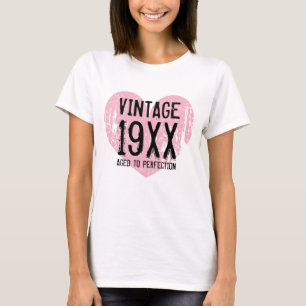 T-shirt Vintage Age à la perfection femmes Anniversaire t-