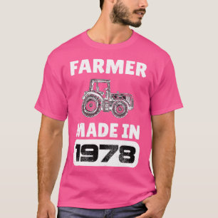T-shirt Vintage Agriculteur Né En 1978 45 Ans Pères D