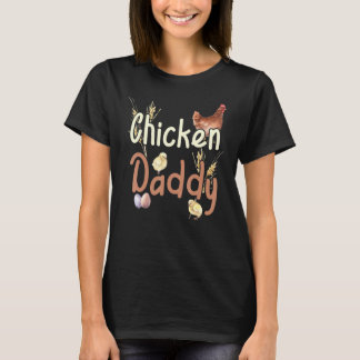 T-shirt Vintage Agritourisme Aquarelle Poulet papa
