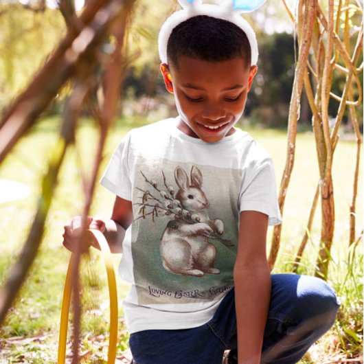 T-shirt Vintage Aimer Pâques Salutation Enfants