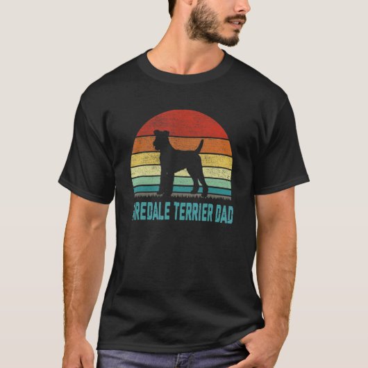 T-shirt Vintage Airedale Terrier Dad Dog (Devant)